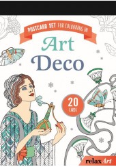 POSTCARD SET FOR COLOURING IN: ART DECO