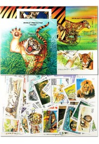 ΓΡΑΜΜΑΤΟΣΗΜΑ WILD CATS 5 SOUVENIR SHEETS  