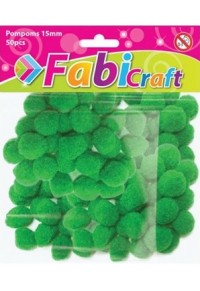 POMPOMS 15mm 50 ΤΕΜΑΧΙΑ ΠΡΑΣΙΝΑ  5204983224728