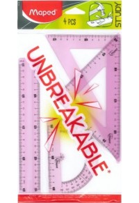 ΣΕΤ ΟΡΓΑΝΩΝ ΓΕΩΜΕΤΡΙΑΣ UNBREAKABLE 20cm 4 ΤΕΜΑΧΙΑ ΣΕ 2 ΧΡΩΜΑΤΑ  3154149817030