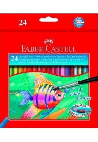 ΞΥΛΟΜΠΟΓΙΕΣ ΑΚΟΥΑΡΕΛΛΑΣ FABER CASTELL 24 ΤΕΜΑΧΙΑ + ΠΙΝΕΛΟ  4005401144250