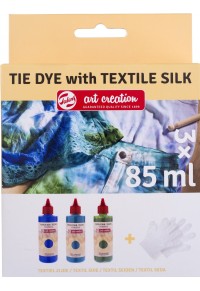 ΧΡΩΜΑΤΑ TALENS ARTCREATION TIE DYE WITH TEXTILE SILK BLUE SET 3X85ml  8712079463892