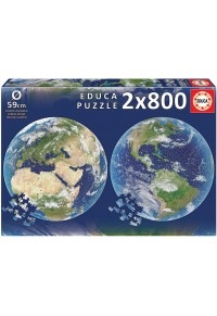 ΠΑΖΛ 2X800 ΤΕΜ. ROUND PUZZLES EARTH  8412668190399