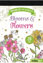 POSTCARD SET FOR COLOURING IN: BLOOMS & FLOWERS