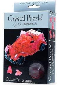 3D CRYSTAL PUZZLE - ΚΛΑΣΙΚΟ ΑΥΤΟΚΙΝΗΤΟ ΚΟΚΚΙΝΟ 53 ΤΕΜ.  4893718903314