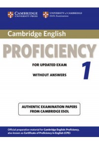 CAMBRIDGE CERTIFICATE OF PROFICIENCY 1 978-1-107-60953-2 9781107609532