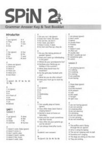 SPIN 2 GRAMMAR KEY AND TEST BOOKLET 978-1-4080-6125-1 9781408061251