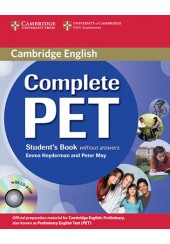 CAMBRIDGE COMPLETE PET ST/BK WITHOUT ANSWERS +CD