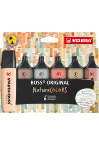 ΣΕΤ 6 ΜΑΡΚΑΔΟΡΟΙ ΥΠΟΓΡΑΜΜΙΣΗΣ STABILO BOSS NATURE COLORS  4006381603140