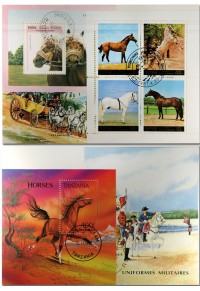 ΓΡΑΜΜΑΤΟΣΗΜΑ HORSES 6 SOUVENIR SHEETS  