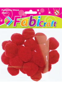 POMPOMS 25mm 30 ΤΕΜΑΧΙΑ ΚΟΚΚΙΝΟ  5204983224704