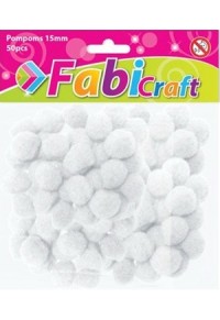 POM POM ΛΕΥΚΑ 15MM FABI 50ΤΕΜΑΧΙΑ  5204983224742