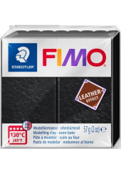 ΠΗΛΟΣ FIMO EFFECT LEATHER BLACK 56 gr.
