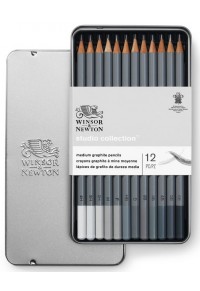 ΜΕΤΑΛΛΙΚΗ ΚΑΣΕΤΙΝΑ 12 ΜΟΛΥΒΙΑ ΓΡΑΦΙΤΗ MEDIUM STUDIO COLLECTION - WINSOR NEWTON  8955064856