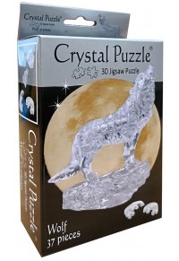 3D CRYSTAL PUZZLE - ΛΥΚΟΣ ΔΙΑΦΑΝΗΣ 37 ΤΕΜ.  4893718901556