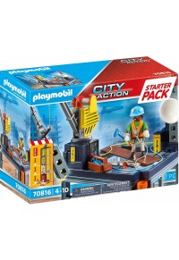 STARTER PACK ΕΡΓΟΤΑΞΙΟ ΜΕ ΑΝΥΨΩΤΙΚΟ ΓΕΡΑΝΟ PLAYMOBIL CITY ACTION 70816  4008789708168