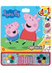 ΣΕΤ ΖΩΓΡΑΦΙΚΗΣ GIGA BLOCK 4 ΣΕ 1 - PEPPA PIG