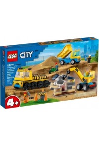 CONSTRUCTION TRUCKS AND WRECKING BALL CRANE LEGO CITY 60391  5702017416465