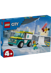 EMERGENCY AMBULANCE AND SNOWBOARDER - LEGO CITY 60403