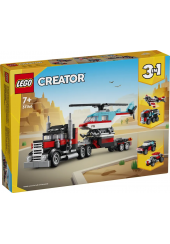 FLATBED TRUCK WITH HELICOPTER - LEGO CREATOR 31146