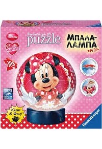 ΠΑΖΛ 3D 108 ΤΕΜΑΧΙΑ ΜΠΑΛΑ - ΛΑΜΠΑ MINNIE  4005556122349