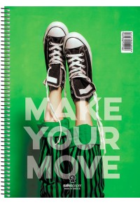 ΤΕΤΡΑΔΙΟ ΣΠΙΡΑΛ MAKE YOUR MOVE 17X25 240 ΣΕΛΙΔΕΣ 4 ΘΕΜΑΤΑ ΣΕ 4 ΣΧΕΔΙΑ  5202832065140