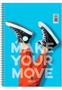 ΤΕΤΡΑΔΙΟ ΣΠΙΡΑΛ MAKE YOUR MOVE 17X25 60 ΣΕΛΙΔΕΣ 1 ΘΕΜΑ ΣΕ 4 ΣΧΕΔΙΑ  5202832065119