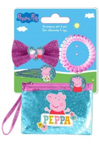 ΑΞΕΣΟΥΑΡ ΣΕΤ 4 ΤΕΜΑΧΙΩΝ ΜΕ ΤΣΑΝΤΑΚΙ PEPPA PIG  5205698566530