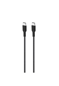 ΚΑΛΩΔΙΟ FABRIC USB-C TO USB-C PURO 1.2MT MAX 30WATT - ΜΑΥΡΟ  8033830305702